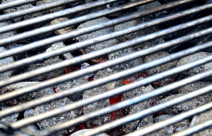 grill, charcoal, barbecue grill, carbon, embers, hot, barbecue