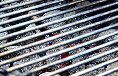 grill, charcoal, barbecue grill, carbon, embers, hot, barbecue