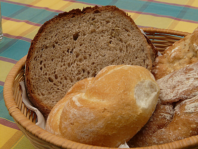 kruh, breadbasket, doručak, probuditi, role, jesti, hrana