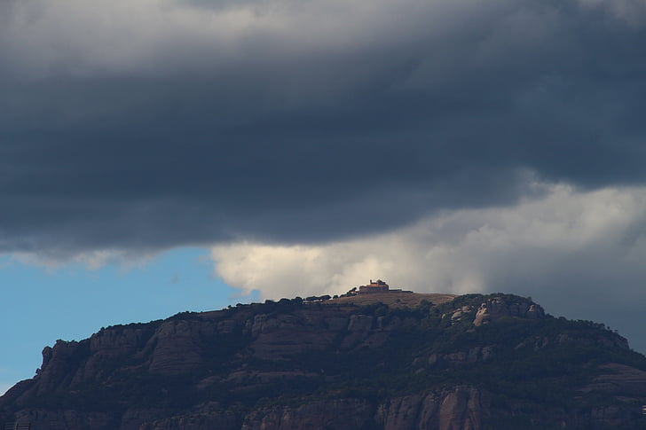 hegyi, a mola, Terrassa, Sant llorenc del munt, természet, Natura, felhők