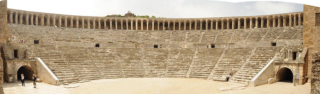 Aspendos, Teater Romawi, Turki, gladiator