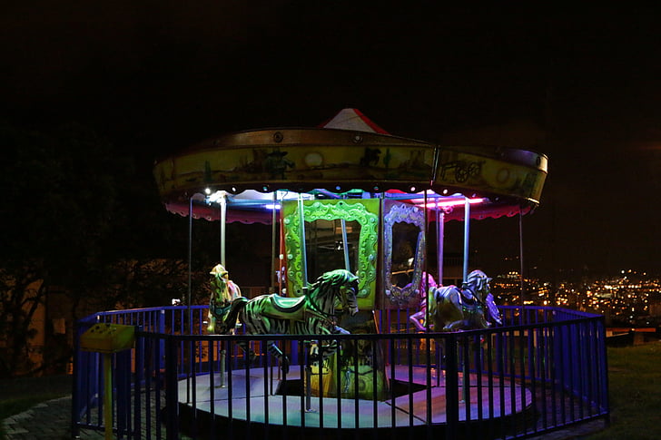 carusel, at, Eğlence, Roundabout, Çocuk