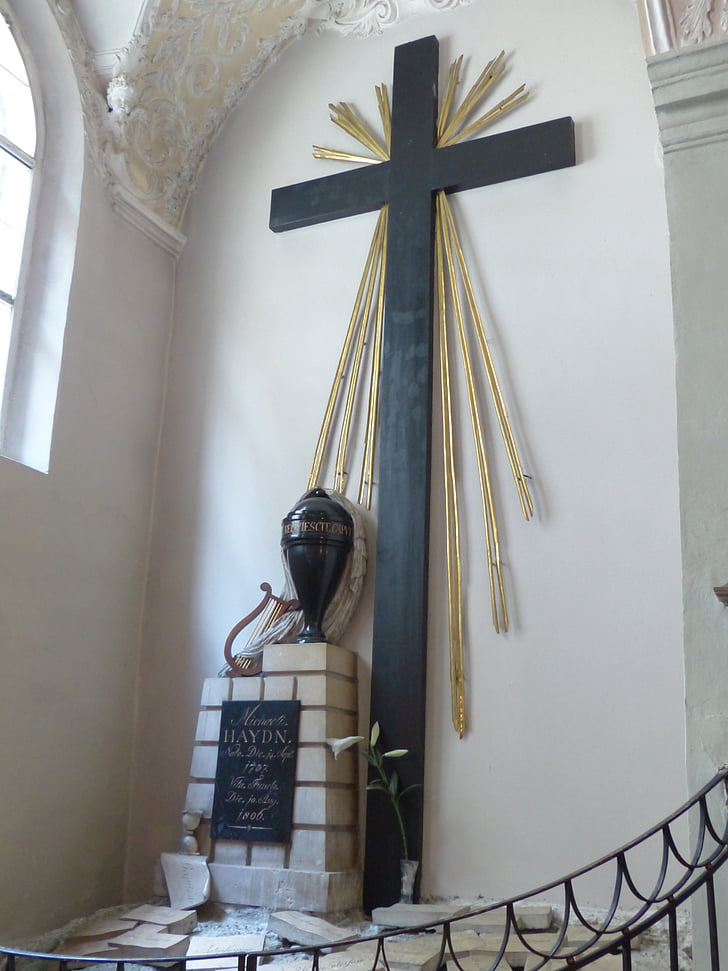 graven, urn, Johann michael haydn, komponist, grav, kirken St. Peter, kirke