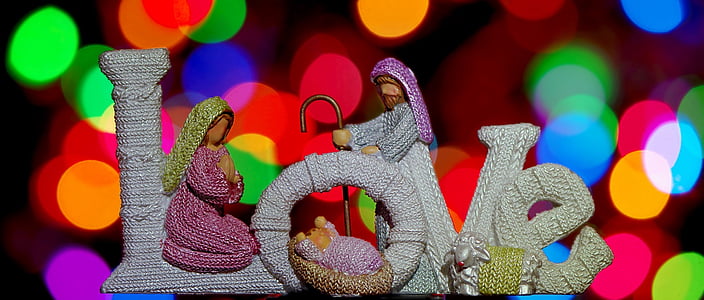 bokeh, 밝은, 축 하, 크리스마스, 클로즈업, 다채로운, 다채로운