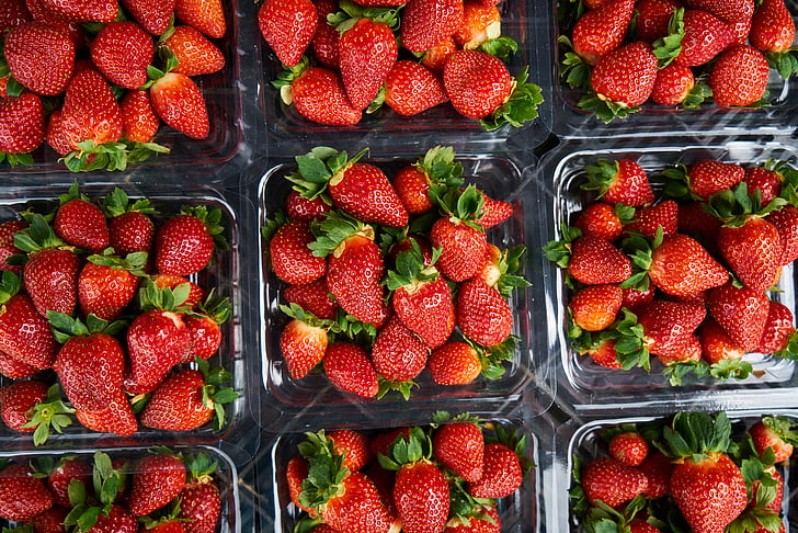 strawberry, fruit, fresh, beautiful, red, sunday, garden