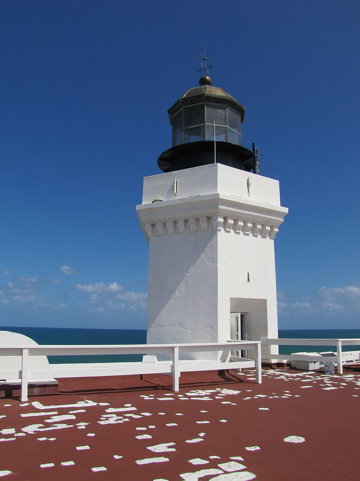 vuurtoren, Landmark, Fajardo, Puerto Rico, zee, kustlijn