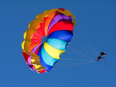 paragliding, color, parasailing, water sports, holiday, fly