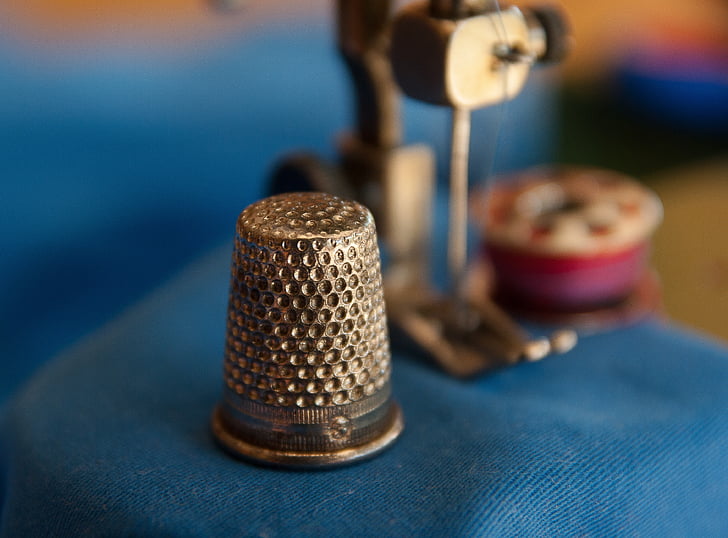 thimble, couture, sewing machine, wire, sewing, tailor, craft