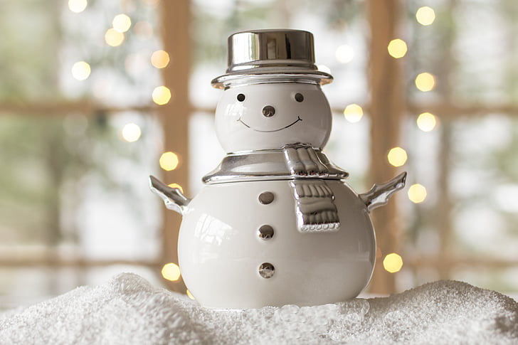 snowman, snow, winter, christmas, season, white, celebration