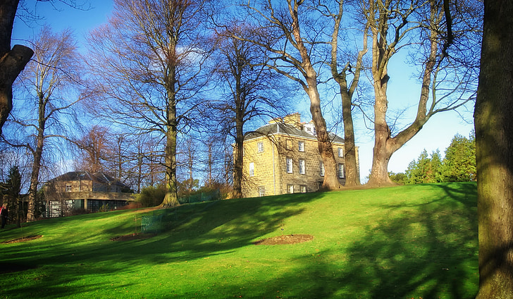 Inverleith house, Edinburgh, Escócia, edifício, arquitetura, natureza, do lado de fora