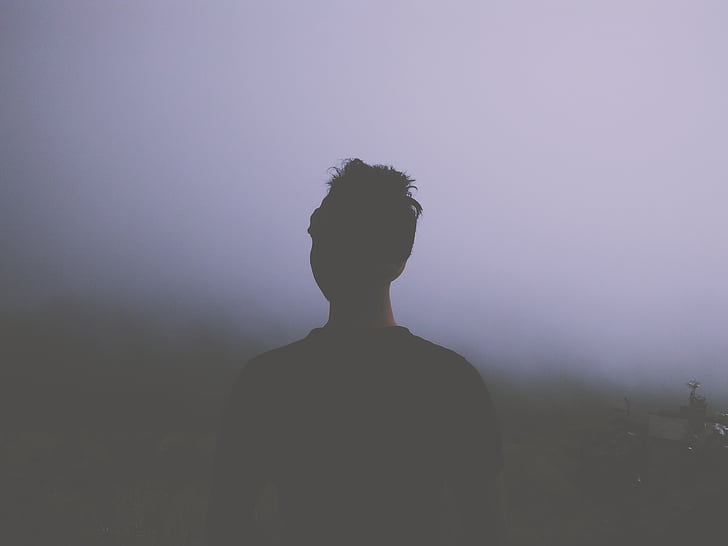 cloudy, person, nature, outdoor, clouds, dramatic, silhouette