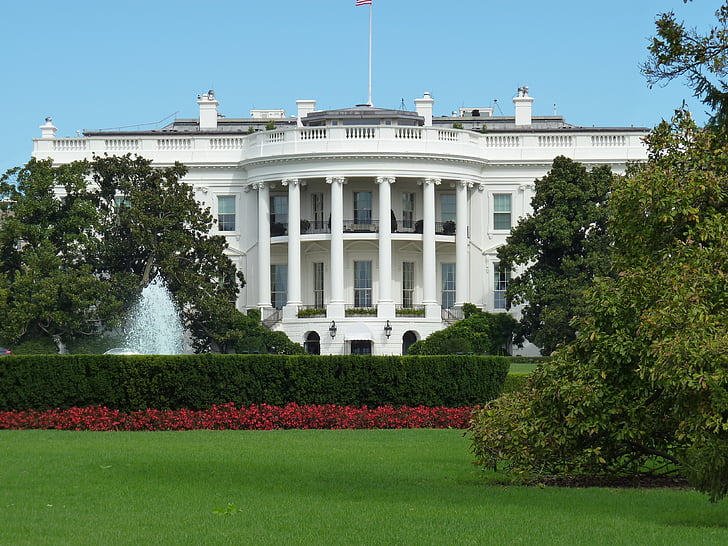 Baltais nams, prezidents, ASV, Washington, interesantas vietas, Amerika, valsts galva