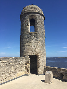 St augustine, fort, historie, Museum, kanon, tårnet, benken