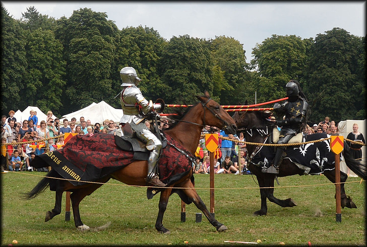 spectacular knight, knights, horses, lances, jousting tournament, medieval, fight