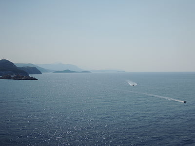 morje, Golf, vode, modra, čoln, križarjenje, zraka