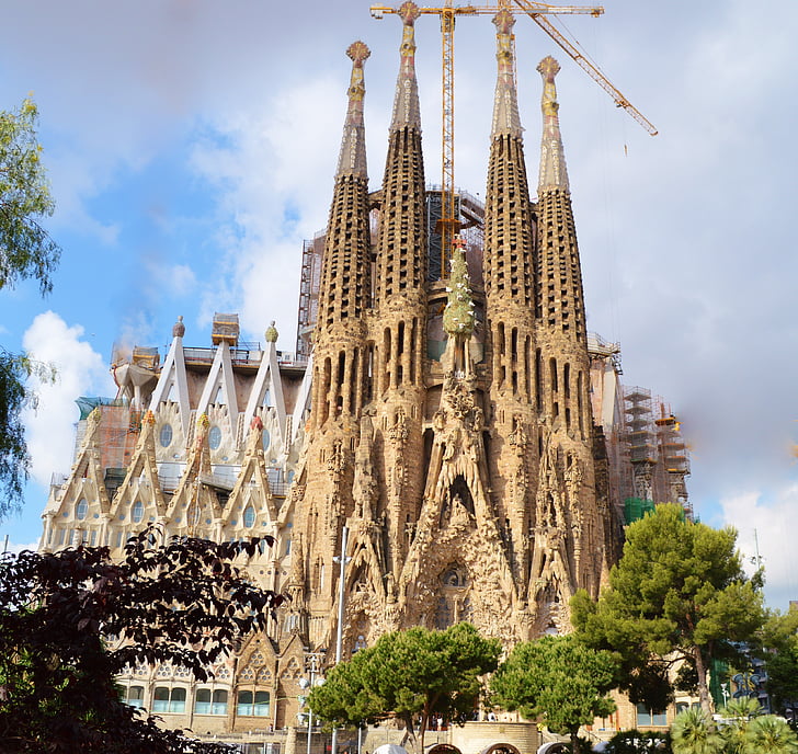 Katedrála, Sagrada familia, Španělsko, Barcelona