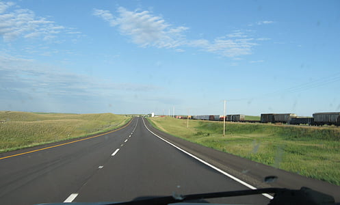 Sask, Saskatchewan autostrady, Kanada, Trans Kanada, autostrady numer 1, blacktop, dwa pasy