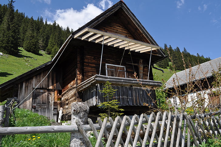 Alm, Swiss, pegunungan, Alpine, Gunung farm, alam, Alp
