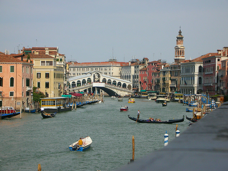 most Ponte di Rialto, Itálie, svátky, svátek, Rialto, Venezia, Canale grande