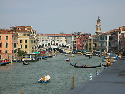 Rialtobron, Italien, helgdagar, Holiday, Rialto, Venezia, Canale grande
