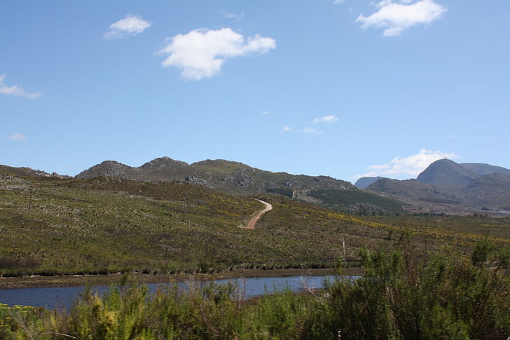 Dél-Afrika, táj, tó, természet, Nature-paradicsom, festői, hegyek