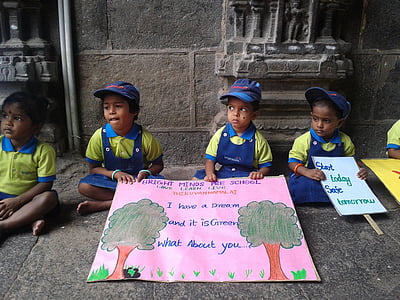 bambini, attivisti, l'ambiente, India