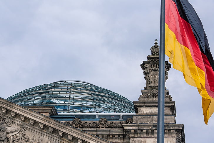 Berlin, Reichstag, Niemcy, szklana kopuła, Polityka, czarny, Złoto czerwone