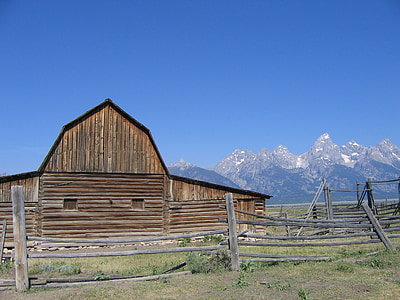 stodola, Ranch, drevo, krajiny, Vintage, poľnohospodárstvo, Grand teton