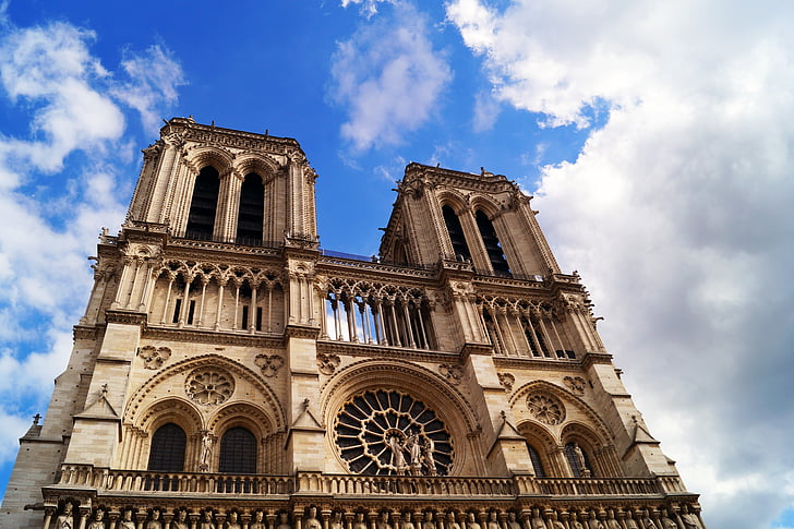 Notre-dame, Paríž, kostol, Cathedral, veža, Francúzsko, Architektúra