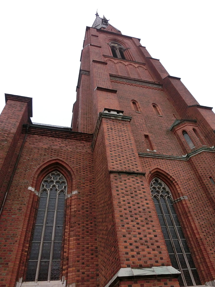 Igreja, tijolo, Suécia, gótico, Torre