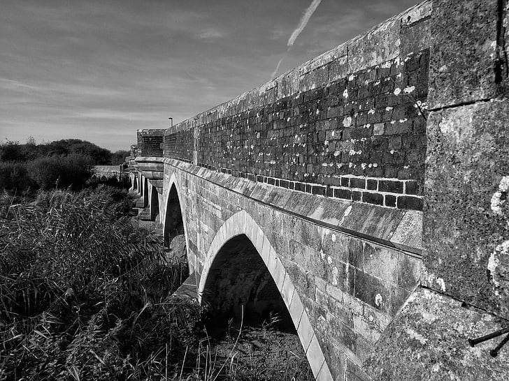 Джулиан мост, Wimborne minster, Дорсет, мост, Река, воды, Великобритания