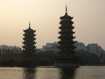 Châu á, Trung Quốc, ngôi đền, Trung Quốc, Châu á, xây dựng, Landmark