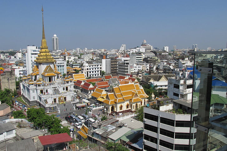 Bangkok, weergave, stadsgezicht, reizen, Thailand