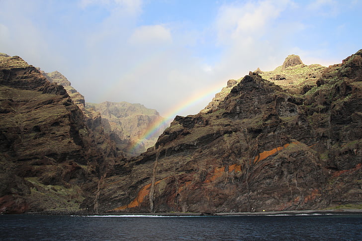 Kanárske ostrovy, Tenerife, Španielsko, Príroda, Príroda, Cliff, pobrežie
