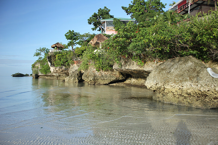 resort de praia, Filipinas, oceano, mar, Seascape, céu, água