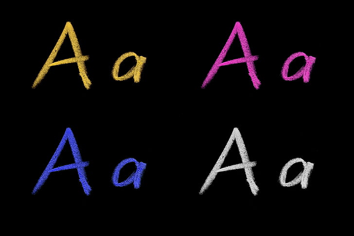 a, letter, chalk, black, handwritten, lettering, font