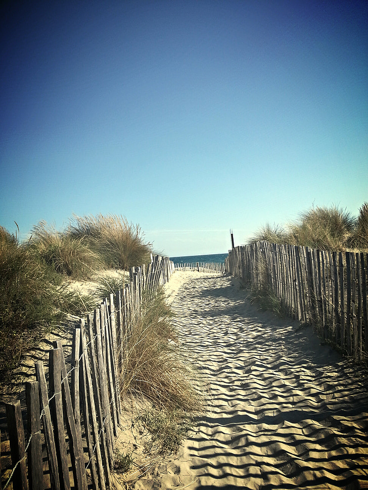 beach, montpellier, france, sand, sea, landscape