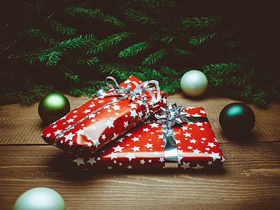 presents, Nadal, regals de Nadal, vermell, celebració, Nadal, decoració