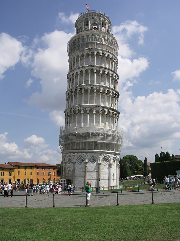 Italië, Pisa, leisteen, toren, scheve toren