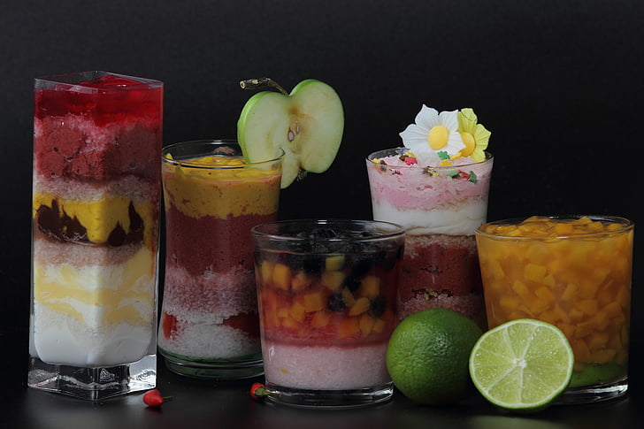 cocktail, mix, fruit, drink, smoothie, apple, limon