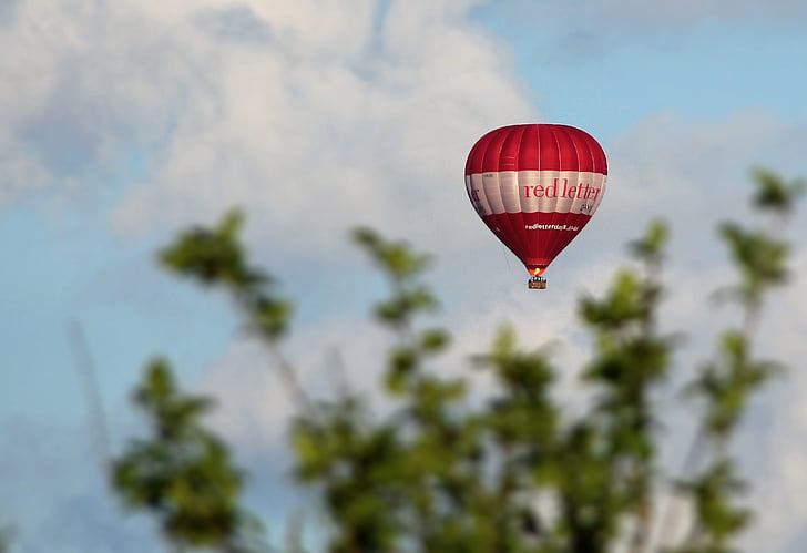 ballon, Hotair, vol, ballon à air chaud, vol en montgolfière, panier, Sky