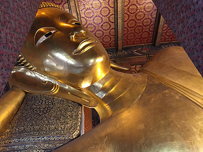 Buddha, Zelts, Taizeme, statuja, reliģiskā, seno, Bangkok