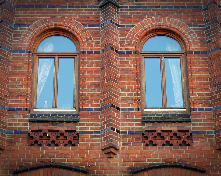 façana, finestra, arquitectura, edifici, casa, paret, maons