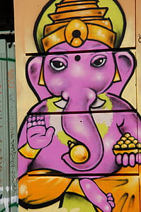 graffiti, Berlijn, olifant