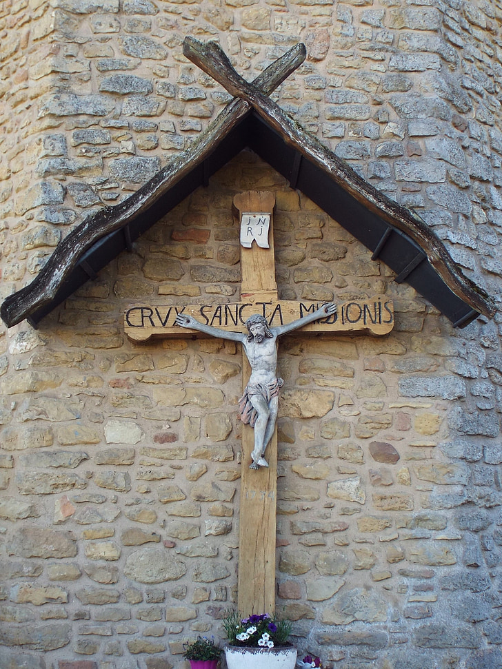 Luxembursko, Klausen, starý drevený kríž, kostol, girsterklaus, náboženstvo, Katolícka