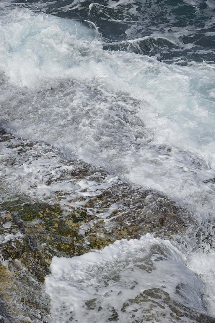 more, val, kamenje, udaranje mora o obalu, turizam, priroda, vode