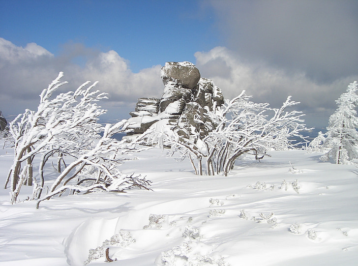 giant Krkonošebergen, vinter, szrenica, Szklarska poręba