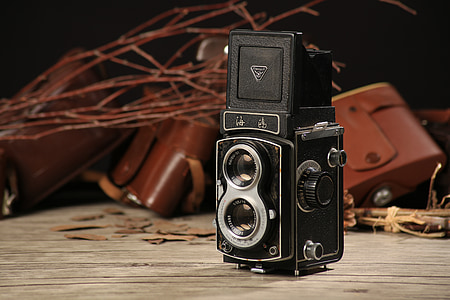 Твин-зеркальный фотоаппарат, нас отдел изображений, старые двойной камеры