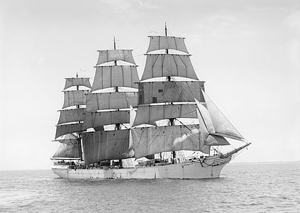 veleiro, três mastros, nave, d-e kennedy, chapman de AF, 1915, Sueco
