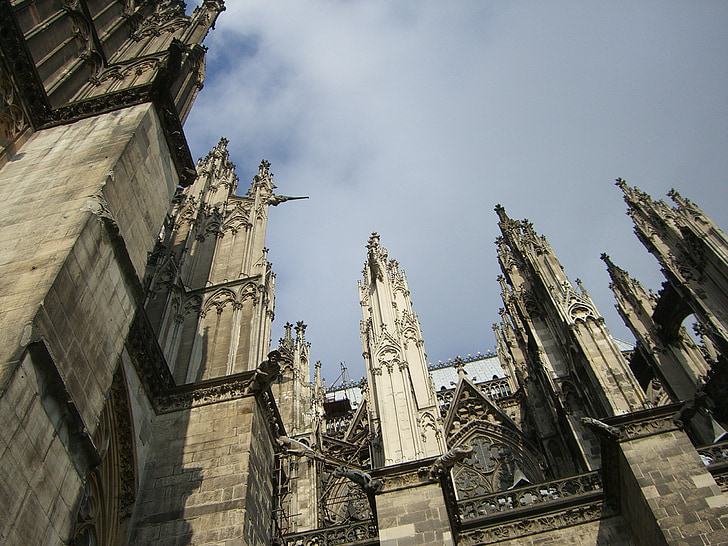 Cologne, Dom, façade, Cathédrale de Cologne, point de repère, lieux d’intérêt, monument
